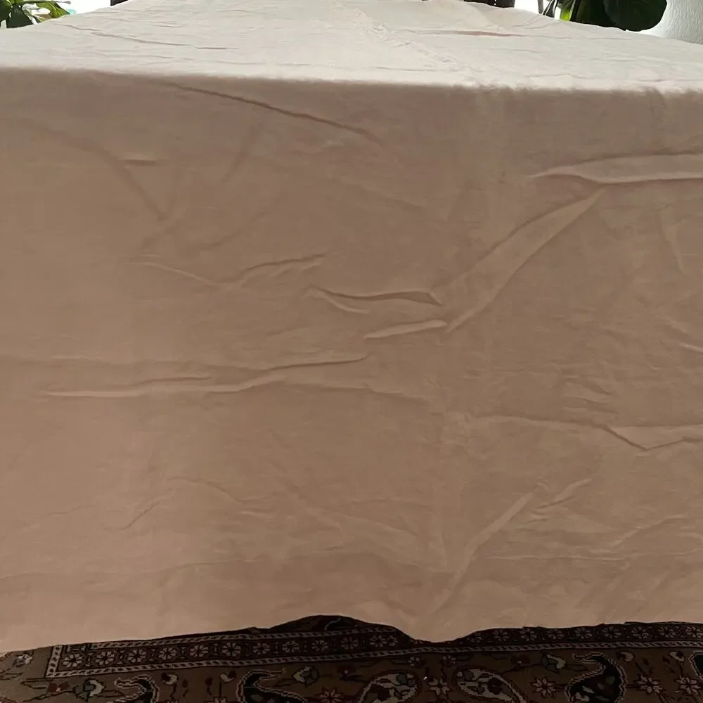 Pottery Barn Blush Pink Linen Curtain Panels (2) 50 in x 108 in Cotton Lined